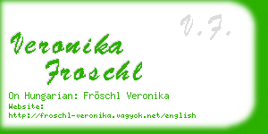 veronika froschl business card