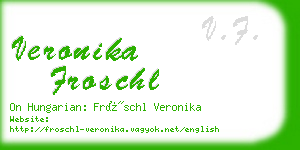 veronika froschl business card